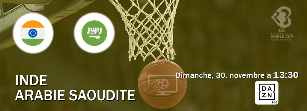 Match entre Inde et Arabie Saoudite en direct à la DAZN (dimanche, 30. novembre a  13:30).