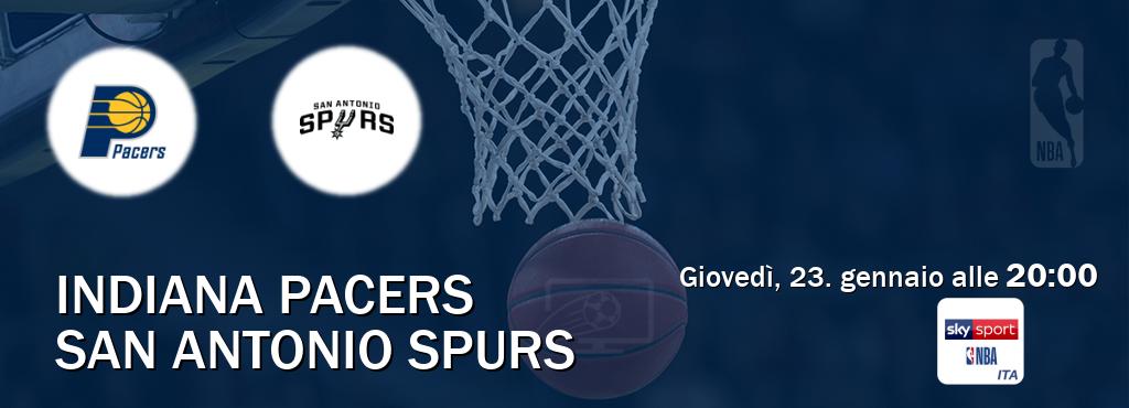 Il match Indiana Pacers - San Antonio Spurs sarà trasmesso in diretta TV su Sky Sport NBA (ore 20:00)