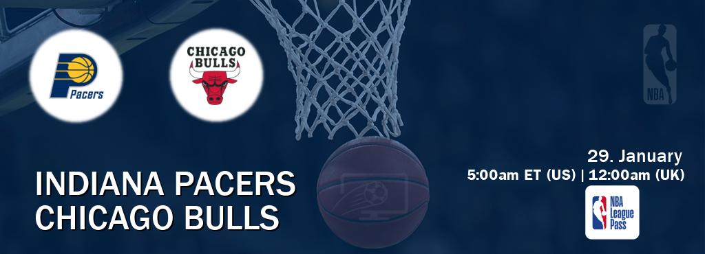 You can watch game live between Indiana Pacers and Chicago Bulls on NBA League Pass.