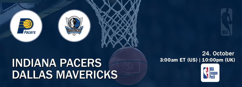 You can watch game live between Indiana Pacers and Dallas Mavericks on NBA League Pass.