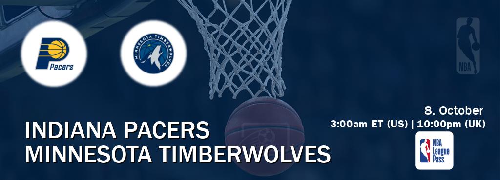 You can watch game live between Indiana Pacers and Minnesota Timberwolves on NBA League Pass. You can watch game live between Indiana Pacers and Minnesota Timberwolves on NBA League Pass.