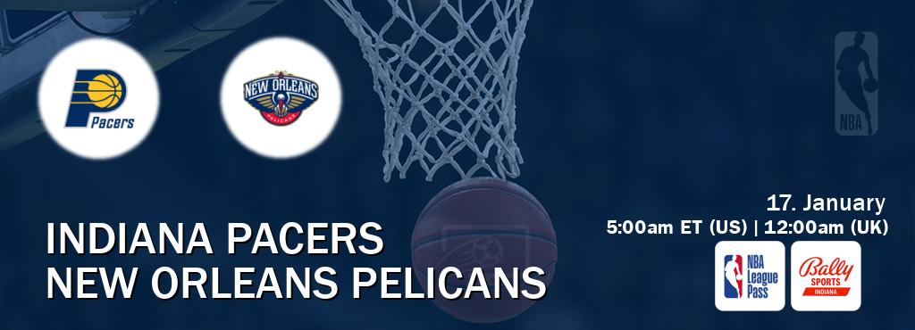 You can watch game live between Indiana Pacers and New Orleans Pelicans on NBA League Pass and Bally Sports Indiana(US).