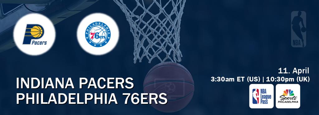You can watch game live between Indiana Pacers and Philadelphia 76ers on NBA League Pass and NBCS Philadelphia(US).