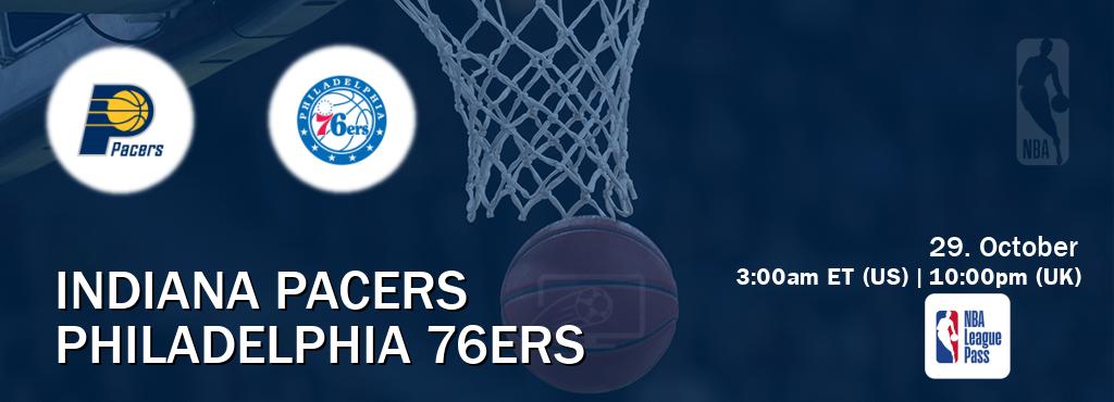 You can watch game live between Indiana Pacers and Philadelphia 76ers on NBA League Pass. You can watch game live between Indiana Pacers and Philadelphia 76ers on NBA League Pass.
