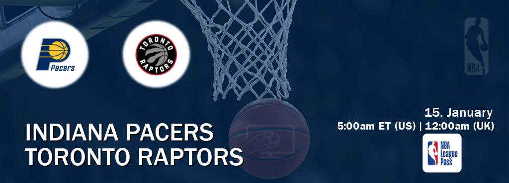 You can watch game live between Indiana Pacers and Toronto Raptors on NBA League Pass.