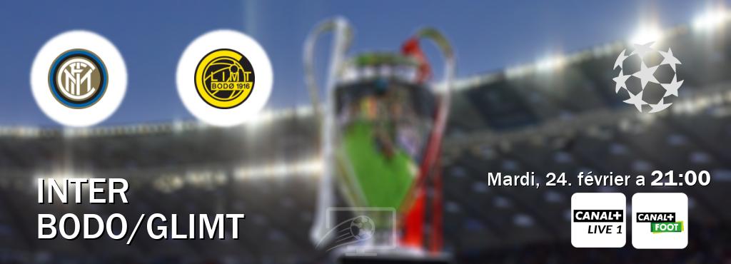 Match entre Inter et Bodo/Glimt en direct à la Canal+ Live 1 et Canal+ Foot (mardi, 24. février a  21:00).