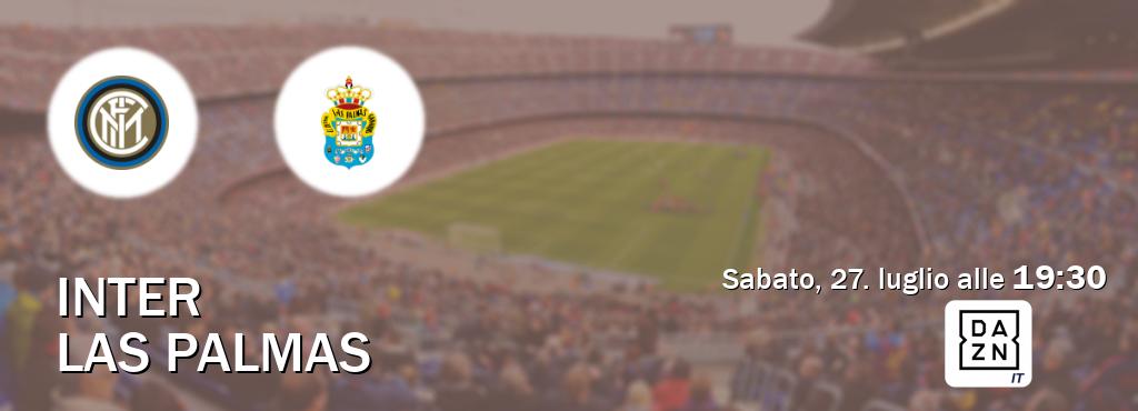 Il match Inter - Las Palmas sarà trasmesso in diretta TV su DAZN Italia (ore 19:30)