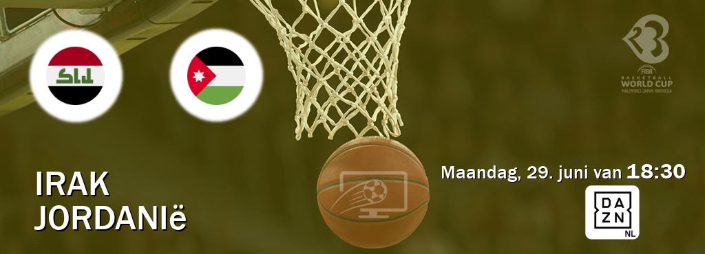 Wedstrijd tussen Irak en Jordanië live op tv bij DAZN (maandag, 29. juni van  18:30).