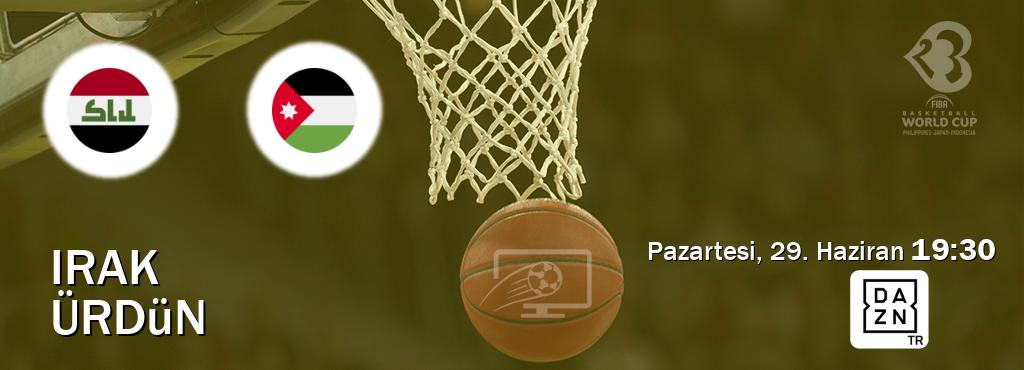 Karşılaşma Irak - Ürdün DAZN'den canlı yayınlanacak (Pazartesi, 29. Haziran  19:30).