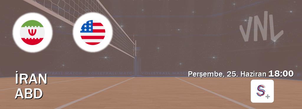 Karşılaşma İran - ABD S Sport +'den canlı yayınlanacak (Perşembe, 25. Haziran 18:00). Karşılaşma İran - ABD S Sport +'den canlı yayınlanacak (Perşembe, 25. Haziran 18:00).