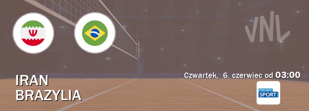 Gra między Iran i Brazylia transmisja na żywo w Polsat Sport (czwartek,  6. czerwiec od  03:00).