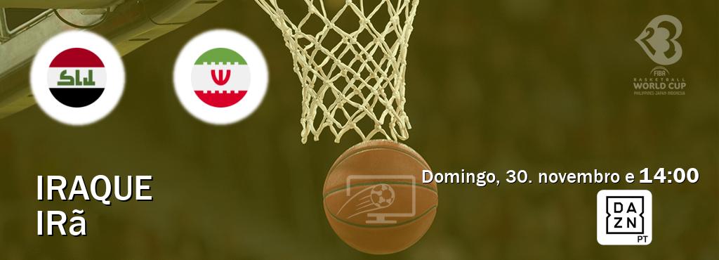 Jogo entre Iraque e Irã tem emissão DAZN (domingo, 30. novembro e  14:00).