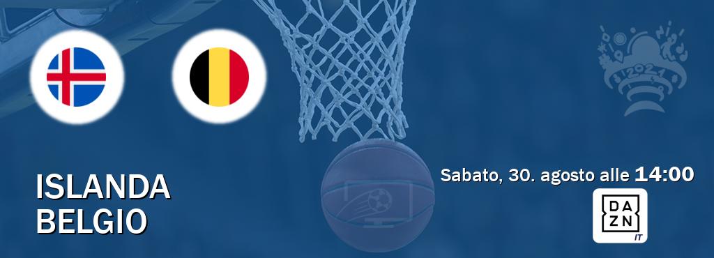 Il match Islanda - Belgio sarà trasmesso in diretta TV su DAZN Italia (ore 14:00)