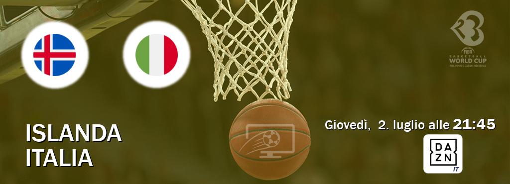 Il match Islanda - Italia sarà trasmesso in diretta TV su DAZN Italia (ore 21:45)