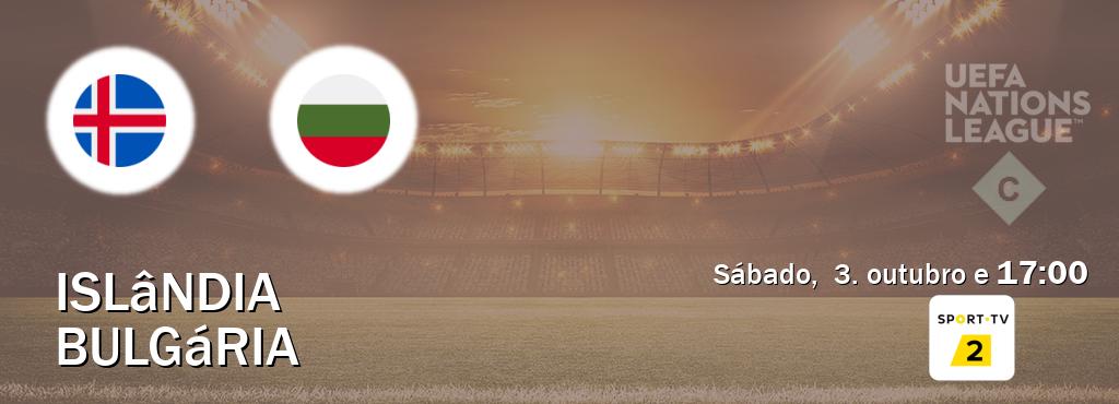 Jogo entre Islândia e Bulgária tem emissão Sport TV 2 (sábado, 3. outubro e 17:00). Jogo entre Islândia e Bulgária tem emissão Sport TV 2 (sábado, 3. outubro e 17:00).
