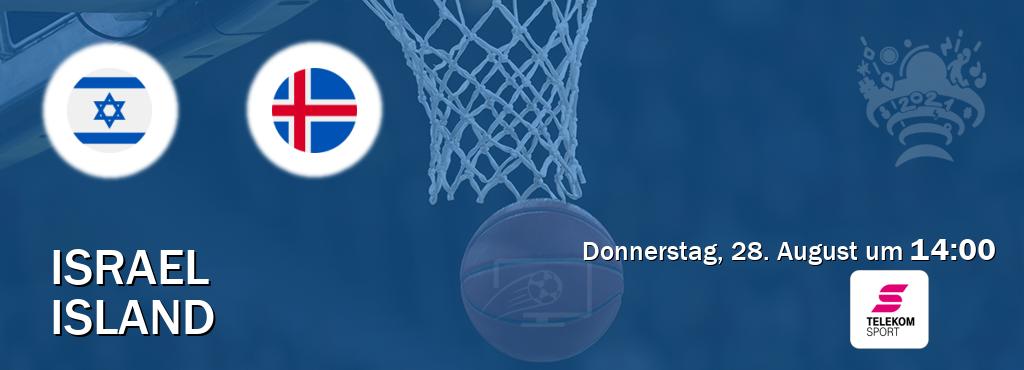 Das Spiel zwischen Israel und Island wird am Donnerstag, 28. August um 14:00, live vom Magenta Sport übertragen. Das Spiel zwischen Israel und Island wird am Donnerstag, 28. August um 14:00, live vom Magenta Sport übertragen.