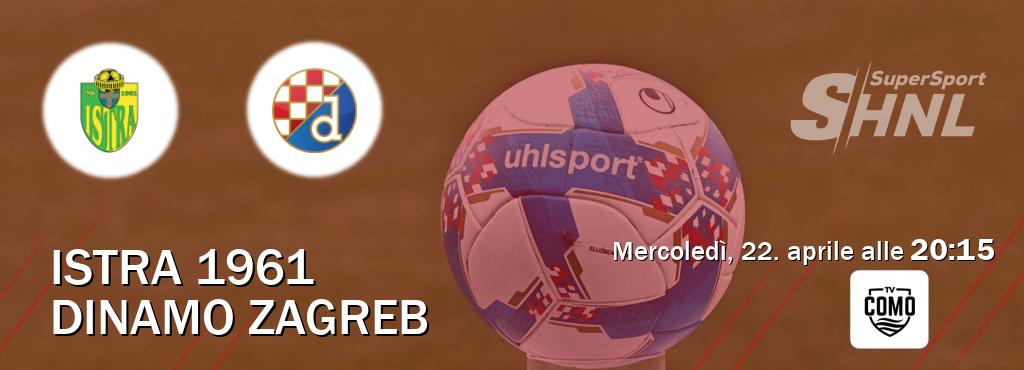 Il match Istra 1961 - Dinamo Zagreb sarà trasmesso in diretta TV su Como TV (ore 20:15)