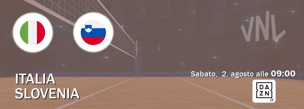 Il match Italia - Slovenia sarà trasmesso in diretta TV su DAZN Italia (ore 09:00)