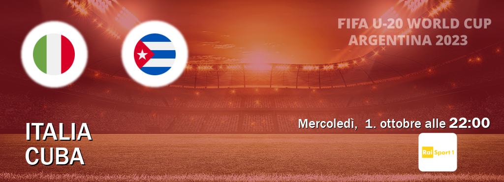 Il match Italia U20 - Cuba U20 sarà trasmesso in diretta TV su Rai Sport (ore 22:00) Il match Italia U20 - Cuba U20 sarà trasmesso in diretta TV su Rai Sport (ore 22:00)