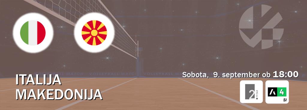 Prenos tekme med Italija in Makedonija v živo na TV Slo 2 in Arena Sport 4 (sobota,  9. september ob  18:00 uri).