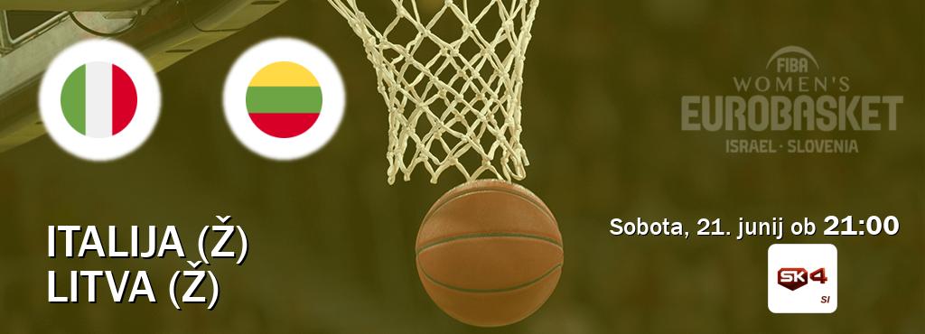 Ne zamudi prenosa tekme Italija (Ž) - Litva (Ž) v živo na Sportklub 4.