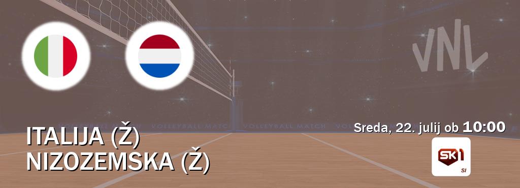 Dvoboj Italija (Ž) in Nizozemska (Ž) s prenosom tekme v živo na Sportklub 1. Dvoboj Italija (Ž) in Nizozemska (Ž) s prenosom tekme v živo na Sportklub 1.