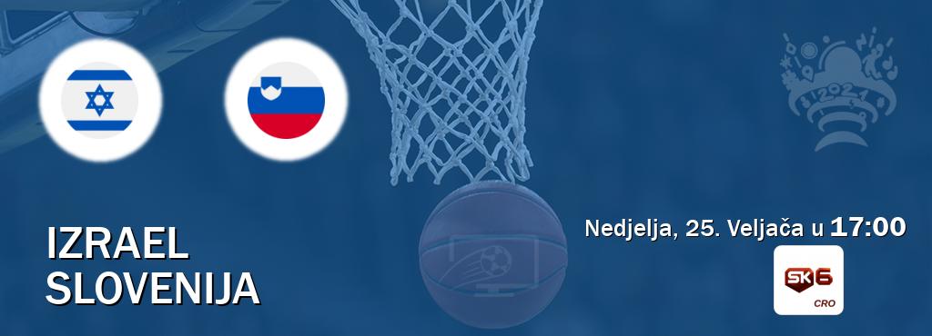Izravni prijenos utakmice Izrael i Slovenija pratite uživo na Sportklub 6 (Nedjelja, 25. Veljača u  17:00).