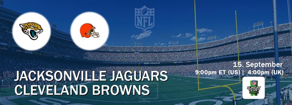 You can watch game live between Jacksonville Jaguars and Cleveland Browns on NFL Sunday Ticket(US).