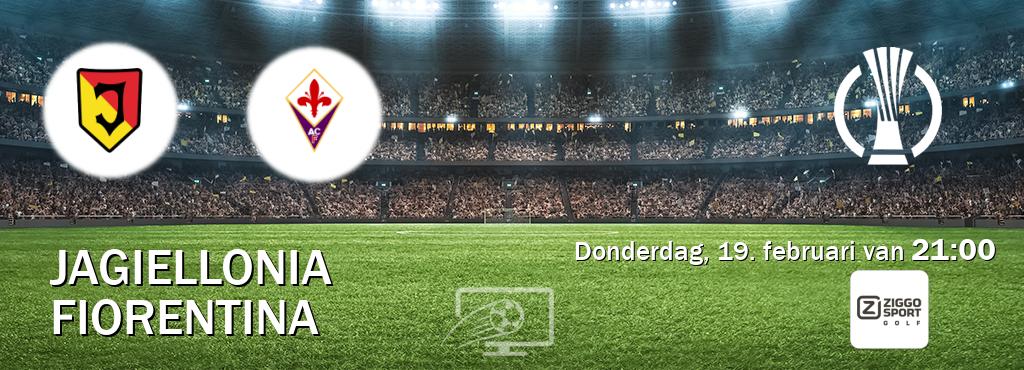 Wedstrijd tussen Jagiellonia en Fiorentina live op tv bij Ziggo Sport 6 (donderdag, 19. februari van 21:00). Wedstrijd tussen Jagiellonia en Fiorentina live op tv bij Ziggo Sport 6 (donderdag, 19. februari van 21:00).