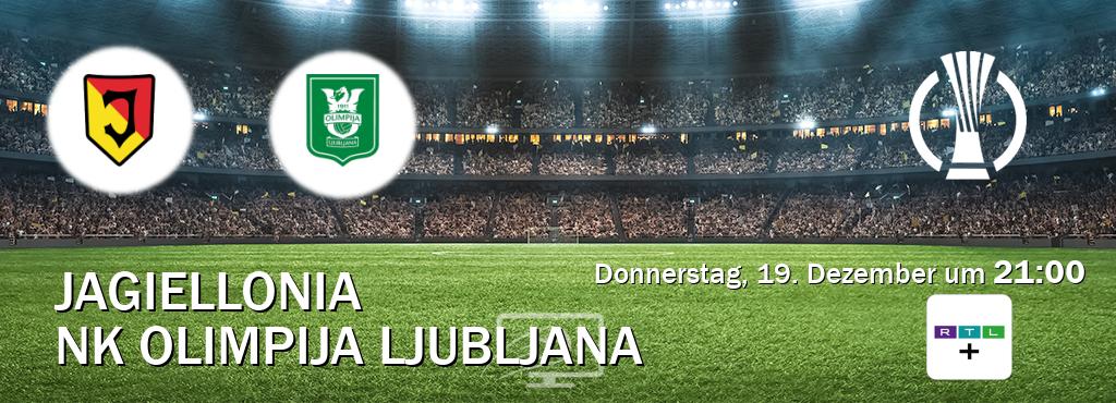 Das Spiel zwischen Jagiellonia und NK Olimpija Ljubljana wird am Donnerstag, 19. Dezember um  21:00, live vom RTL+ übertragen.