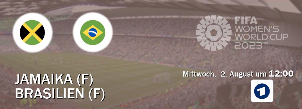Das Spiel zwischen Jamaika (F) und Brasilien (F) wird am Mittwoch,  2. August um  12:00, live vom Das Erste übertragen.