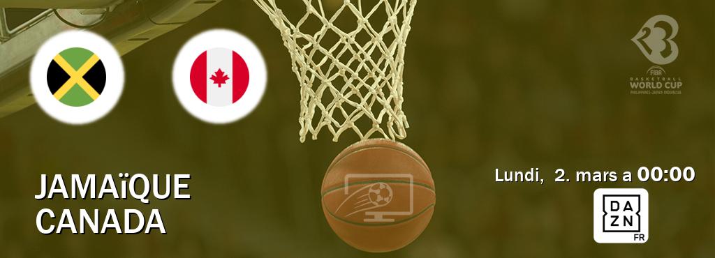 Match entre Jamaïque et Canada en direct à la DAZN (lundi,  2. mars a  00:00).