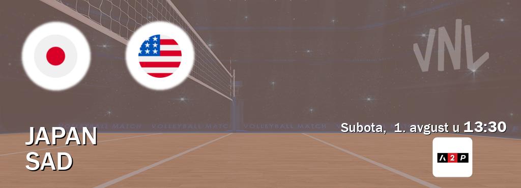 Izravni prijenos utakmice Japan i SAD pratite uživo na Arena Premium 2 (subota, 1. avgust u 13:30). Izravni prijenos utakmice Japan i SAD pratite uživo na Arena Premium 2 (subota, 1. avgust u 13:30).