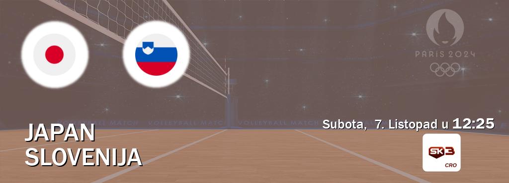 Izravni prijenos utakmice Japan i Slovenija pratite uživo na Sportklub 3 (Subota,  7. Listopad u  12:25).