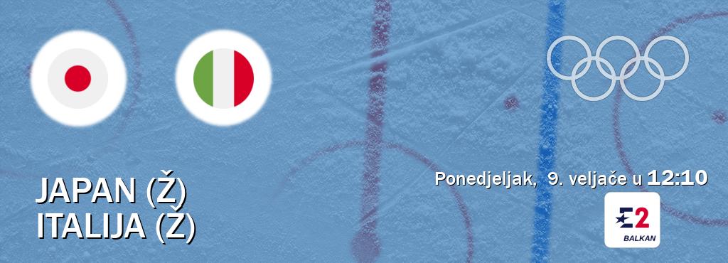 Izravni prijenos utakmice Japan (Ž) i Italija (Ž) pratite uživo na Eurosport 2 (ponedjeljak,  9. veljače u  12:10).