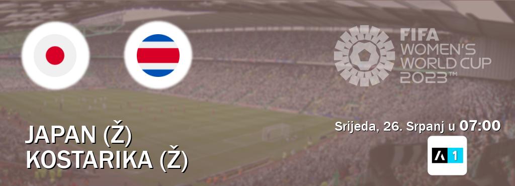 Izravni prijenos utakmice Japan (Ž) i Kostarika (Ž) pratite uživo na Arena Sport 1 (Srijeda, 26. Srpanj u  07:00).