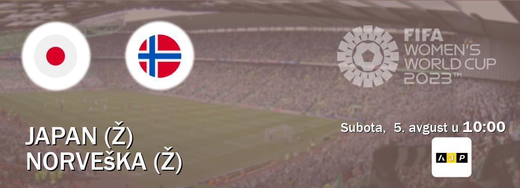 Izravni prijenos utakmice Japan (Ž) i Norveška (Ž) pratite uživo na Arena Premium 3 (subota,  5. avgust u  10:00).