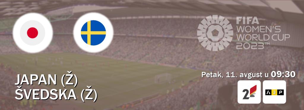 Izravni prijenos utakmice Japan (Ž) i Švedska (Ž) pratite uživo na TVCG 2 i Arena Premium 3 (petak, 11. avgust u  09:30).
