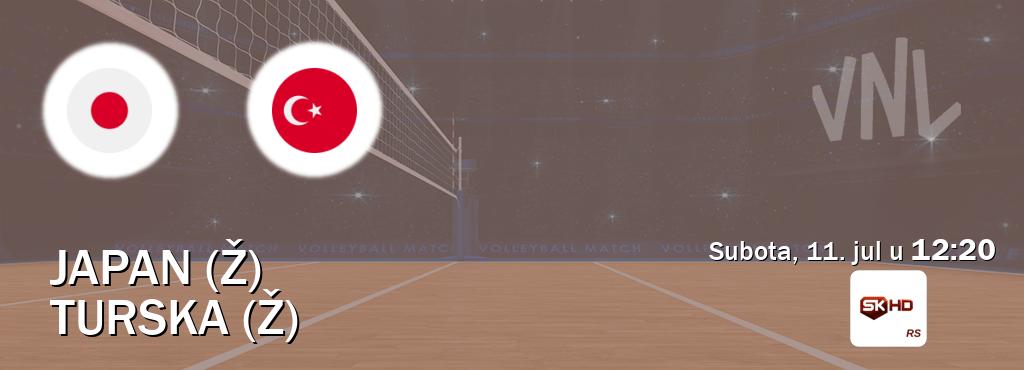 Izravni prijenos utakmice Japan (Ž) i Turska (Ž) pratite uživo na Sportklub HD (subota, 11. jul u 12:20). Izravni prijenos utakmice Japan (Ž) i Turska (Ž) pratite uživo na Sportklub HD (subota, 11. jul u 12:20).