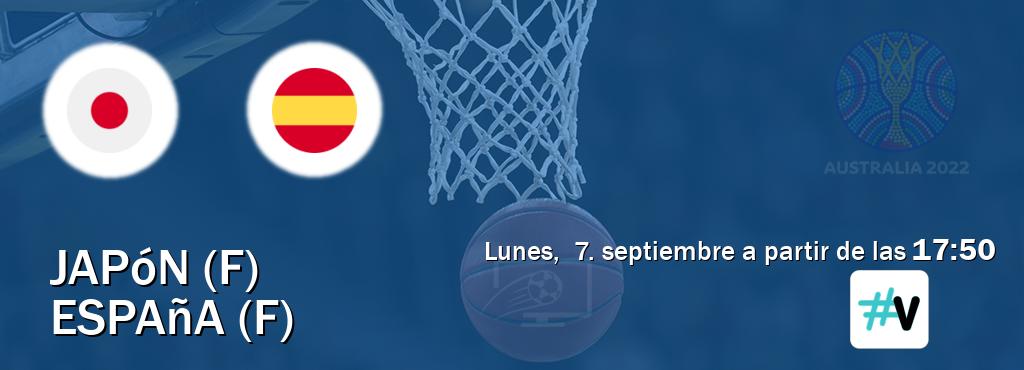 El partido entre Japón (F) y España (F) será retransmitido por M+ Vamos (lunes, 7. septiembre a partir de las 17:50). El partido entre Japón (F) y España (F) será retransmitido por M+ Vamos (lunes, 7. septiembre a partir de las 17:50).
