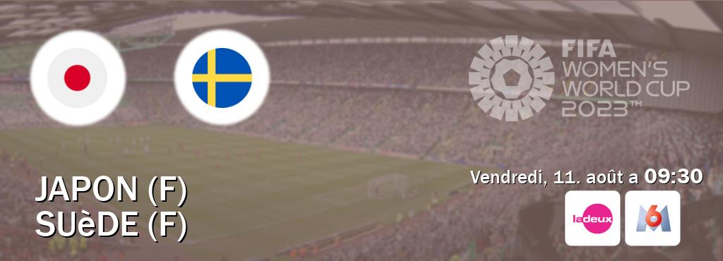 Match entre Japon (F) et Suède (F) en direct à la Tipik et M6 (vendredi, 11. août a  09:30).