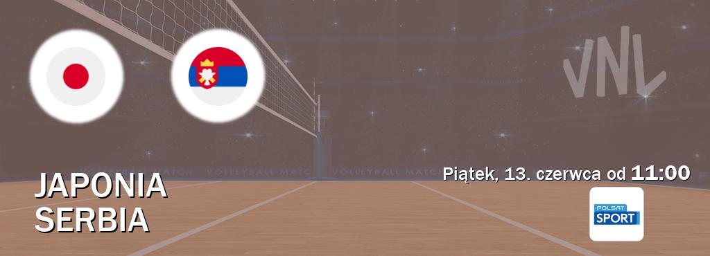 Gra między Japonia i Serbia transmisja na żywo w Polsat Sport (piątek, 13. czerwca od  11:00).