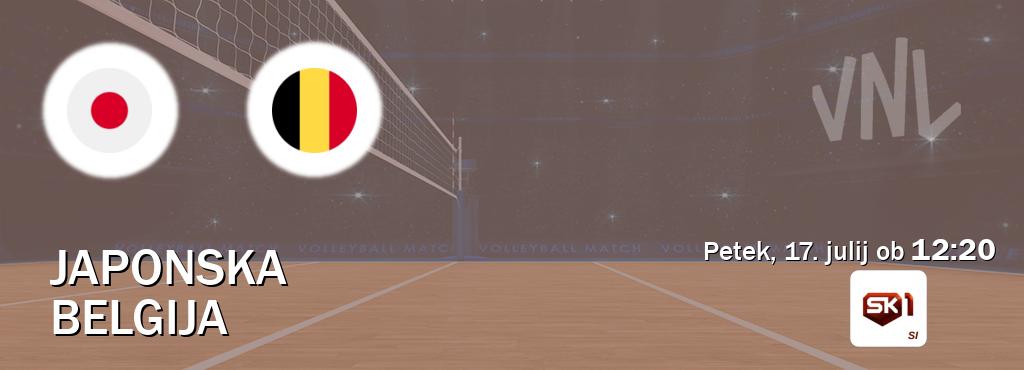 Japonska in Belgija v živo na Sportklub 1. Prenos tekme bo v petek, 17. julij ob  12:20
