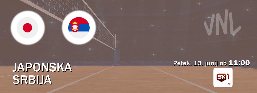 Prenos tekme med Japonska in Srbija v živo na Sportklub 1 (petek, 13. junij ob  11:00 uri).