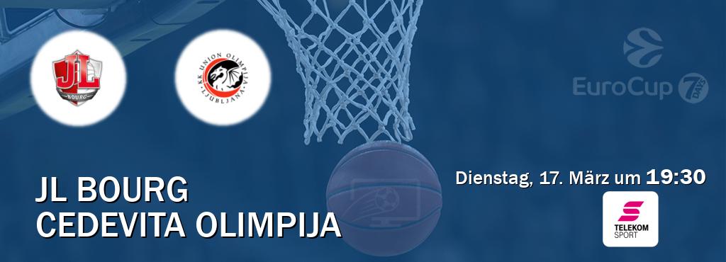 Das Spiel zwischen JL Bourg und Cedevita Olimpija wird am Dienstag, 17. März um  19:30, live vom Magenta Sport übertragen.