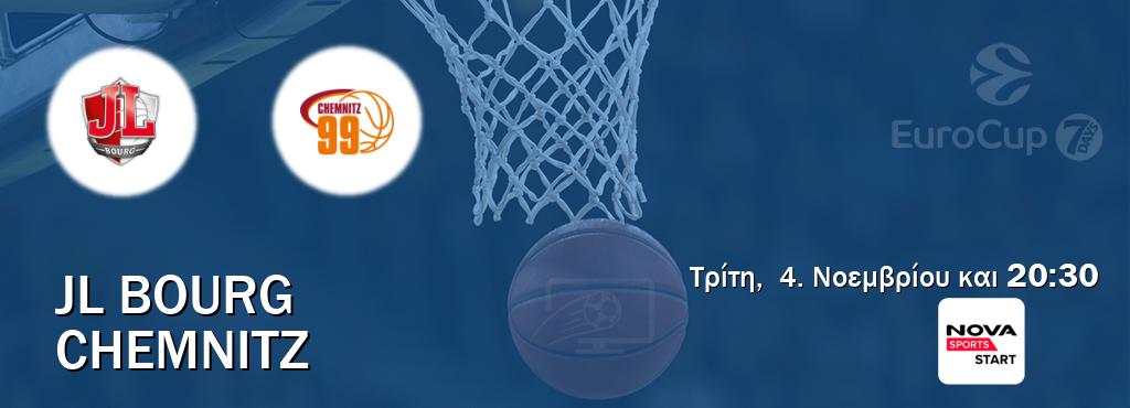 Παρακολουθήστ ζωντανά JL Bourg - Chemnitz από το Nova Sports Start (20:30).