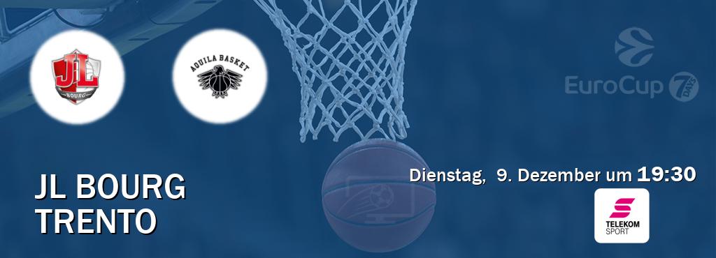 Das Spiel zwischen JL Bourg und Trento wird am Dienstag,  9. Dezember um  19:30, live vom Magenta Sport übertragen.