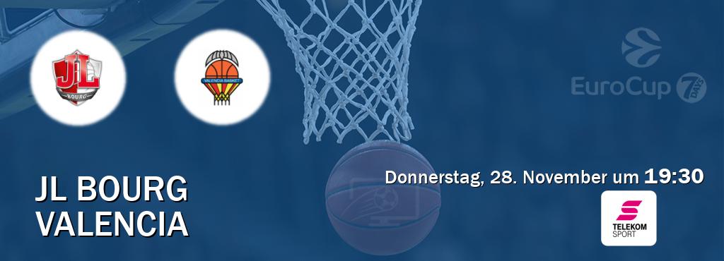 Das Spiel zwischen JL Bourg und Valencia wird am Donnerstag, 28. November um  19:30, live vom Magenta Sport übertragen.