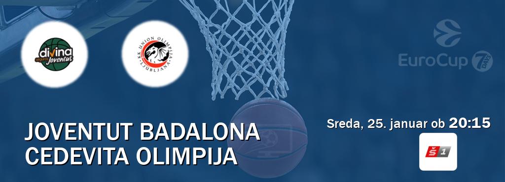 Prenos tekme med Joventut Badalona in Cedevita Olimpija v živo na Sport TV 1 (sreda, 25. januar ob  20:15 uri).