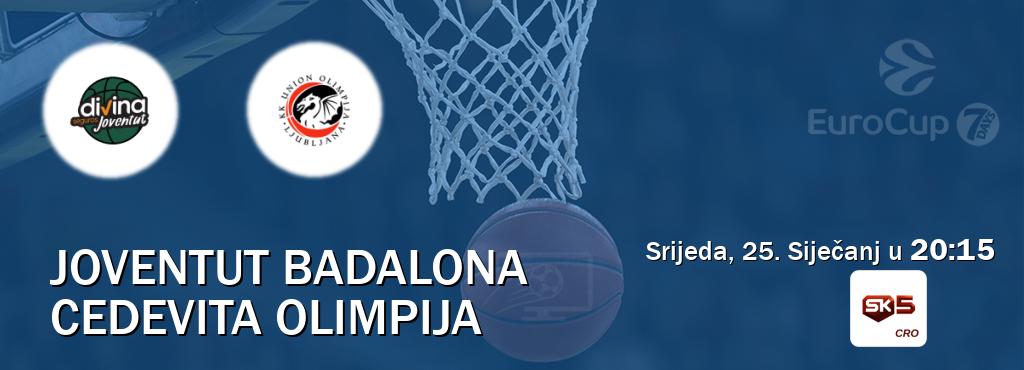 Izravni prijenos utakmice Joventut Badalona i Cedevita Olimpija pratite uživo na Sportklub 5 (Srijeda, 25. Siječanj u  20:15).